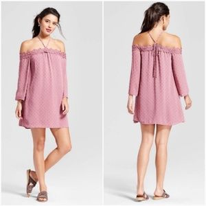 Xhilaration sz L Shift Spring Blush Pink Dress